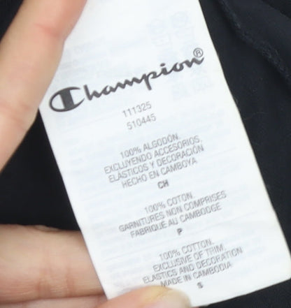 Champion Black Unisex Tank S - Mock Neck Jersey Basic