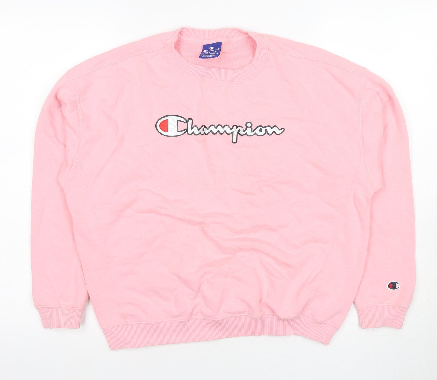 Champion Pink Unisex Kids Logo Sweatshirt XL