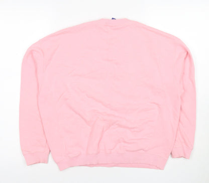 Champion Pink Unisex Kids Logo Sweatshirt XL