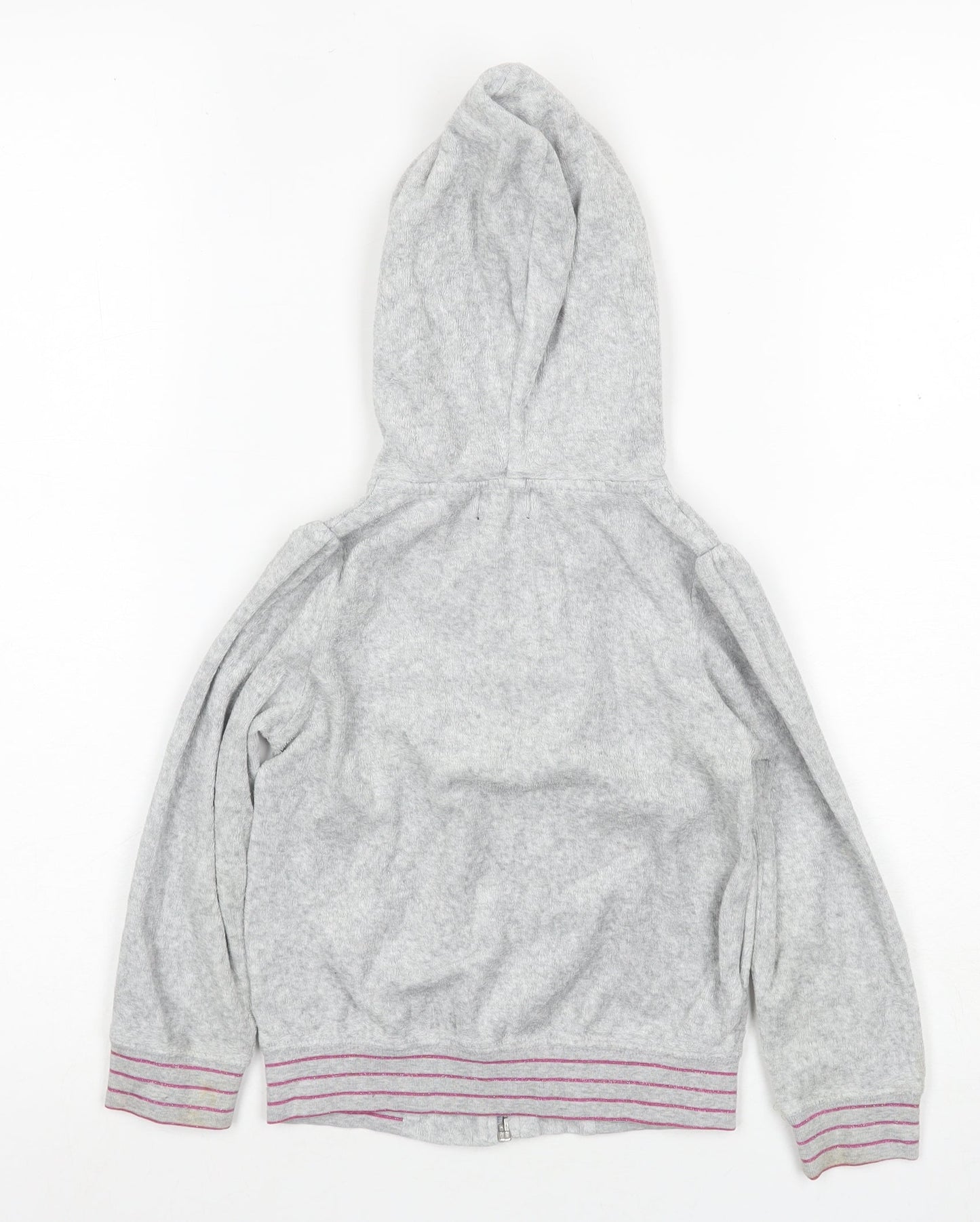 H&M Girls Grey Hoodie, Size 3-4 Years, Long Sleeve, Full Zip