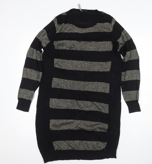 Capsule Women's Black Striped Jumper Dress Size 12