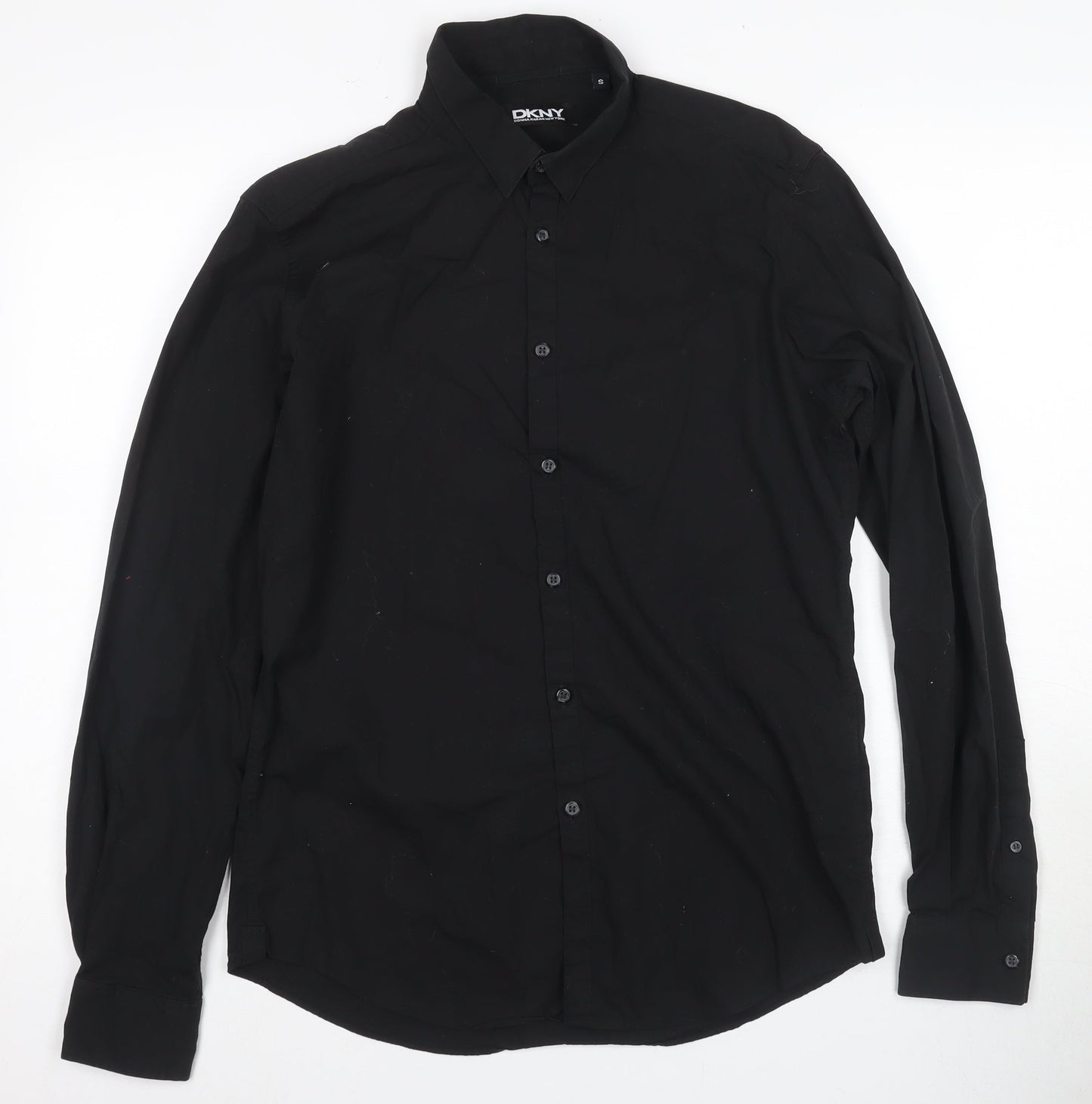 Mens UK Collar Size S DKNY Smart Black  Dress Shirt