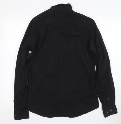 Mens UK Collar Size S DKNY Smart Black  Dress Shirt