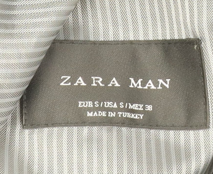 Zara Man Blue Bomber Jacket, Men's Small, Regular Fit