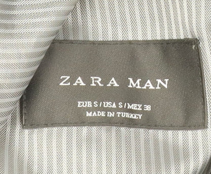 Zara Man Blue Bomber Jacket, Men's Small, Regular Fit