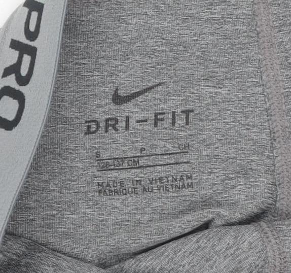 Nike Unisex Kids Grey Compression Leggings Size S for Running