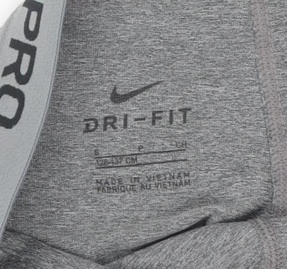Nike Unisex Kids Grey Compression Leggings Size S for Running
