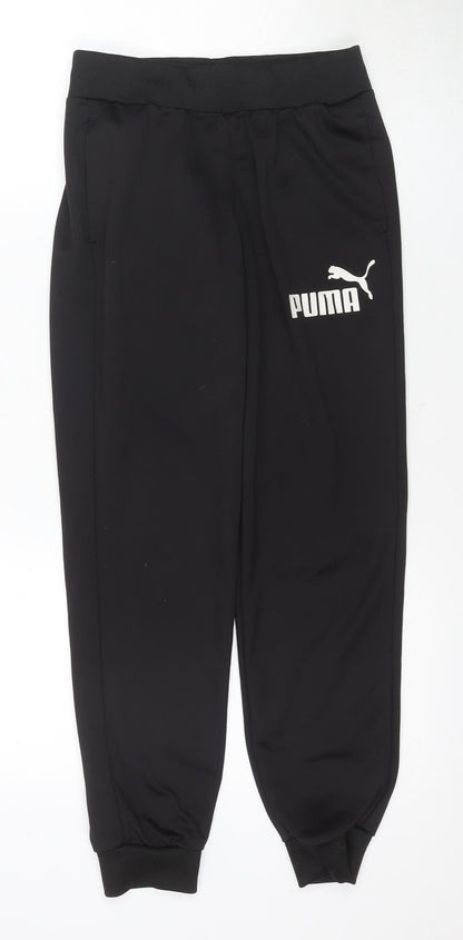 Puma Boys Black Joggers L Tapered Sports Trousers