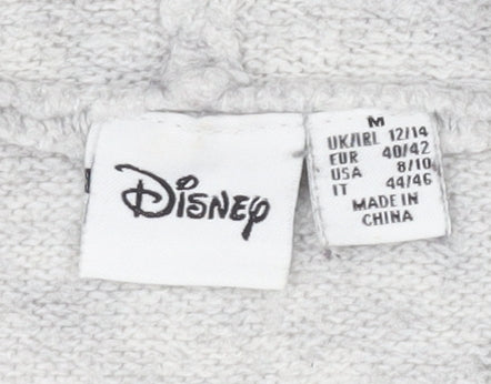 Womens UK Size M Disney Grey Hoodie Hoodie