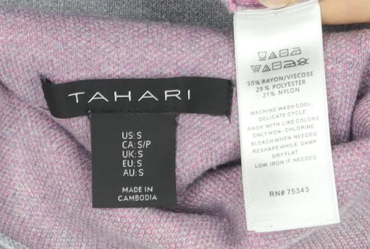 Womens UK Size S Tahari Grey Pullover Jumper