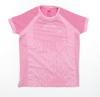 Decathlon Girls Pink Athletic T-Shirt, 8 Years, Lightweight