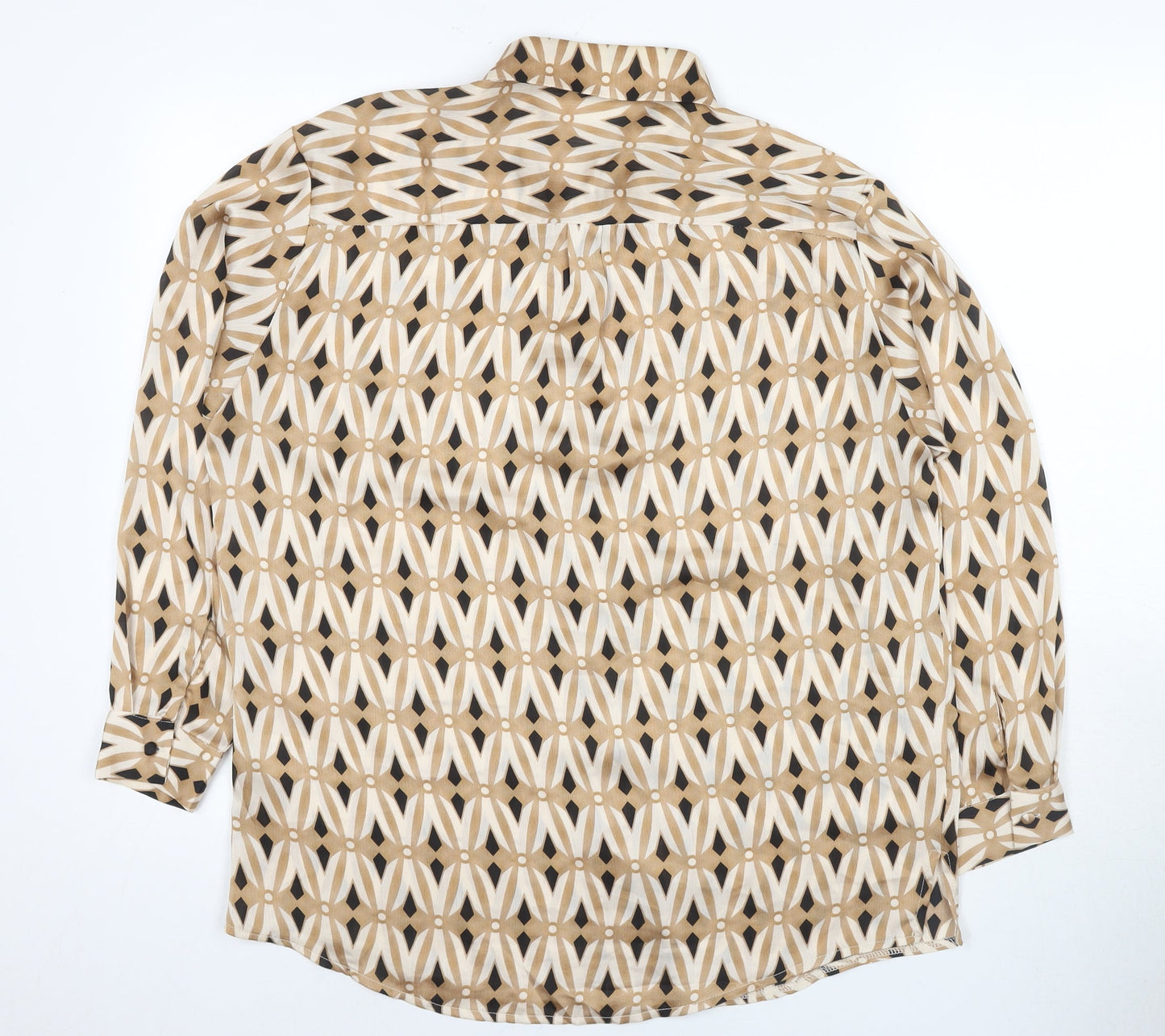 Quiz Women's Beige Button-Up Shirt Size 12