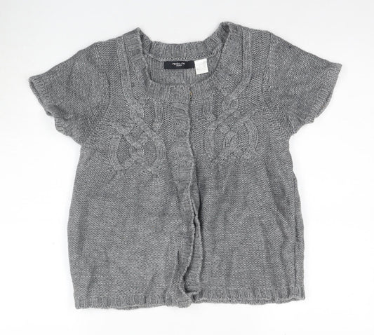 La Redoute Women's Grey Cable-Knit Cardigan UK 14