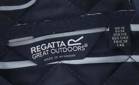 Womens UK Size 10 Regatta Blue Quilted Coat