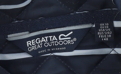 Womens UK Size 10 Regatta Blue Quilted Coat
