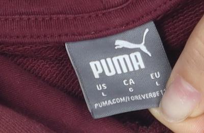 Puma Women's Red Pullover Hoodie, Size 14, Regular Fit, Sports