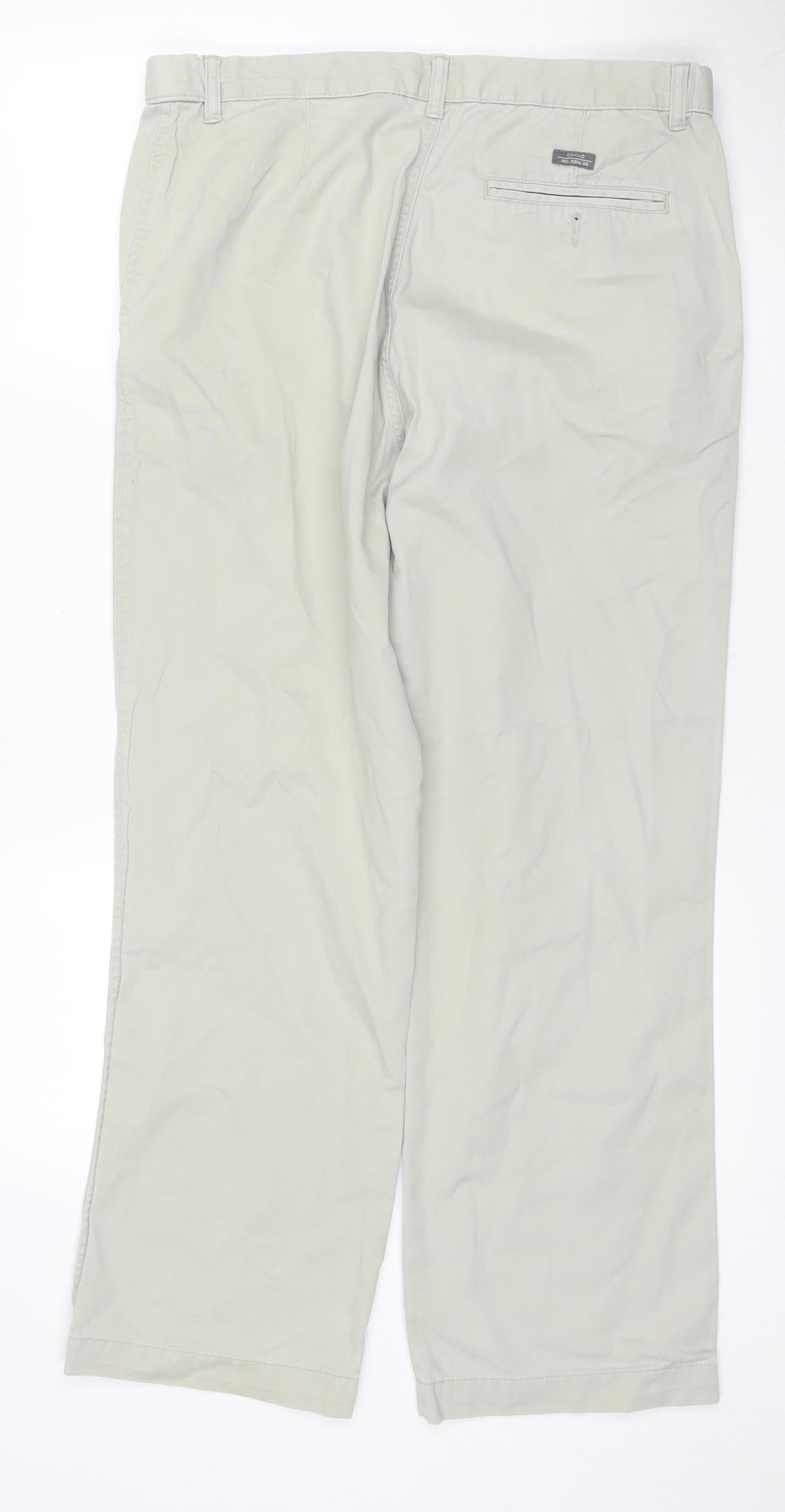 Marks and Spencer Men's Beige Chino Trousers 34W