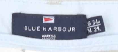 Marks and Spencer Men's Beige Chino Trousers 34W