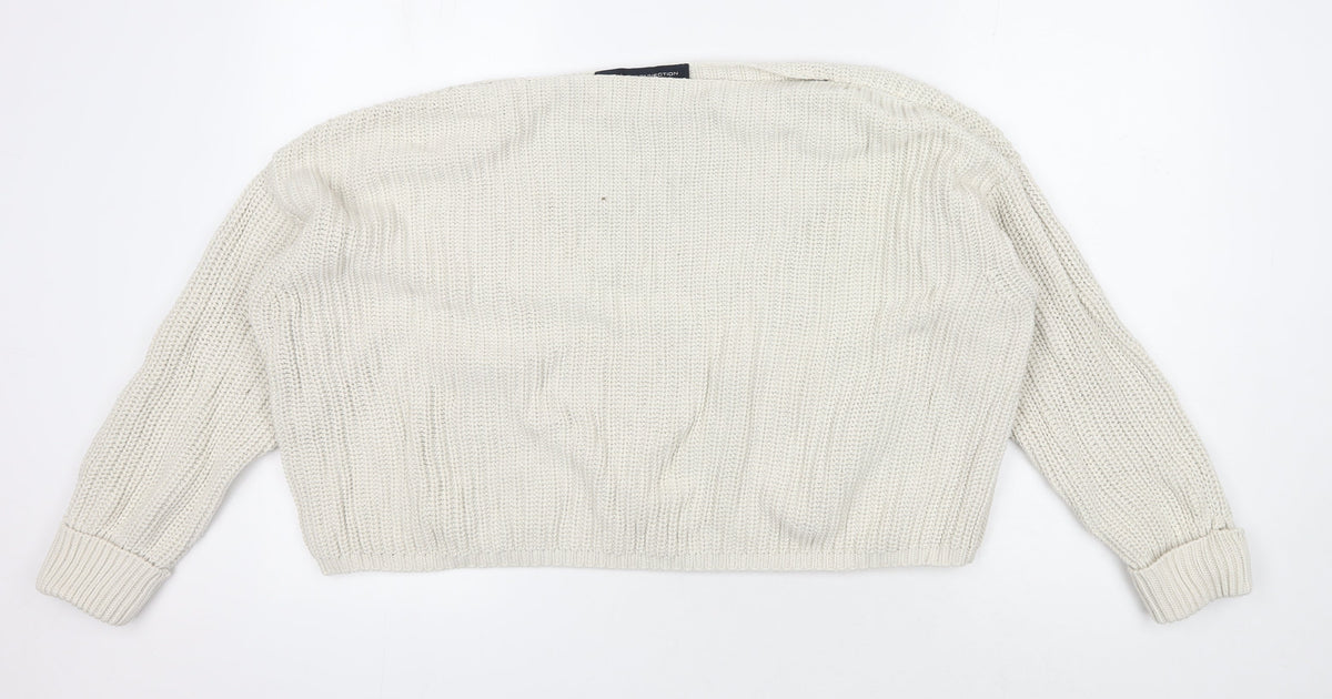 Womens UK Size XS French Connection Ivory Pullover Jumper