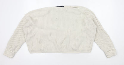 Womens UK Size XS French Connection Ivory Pullover Jumper