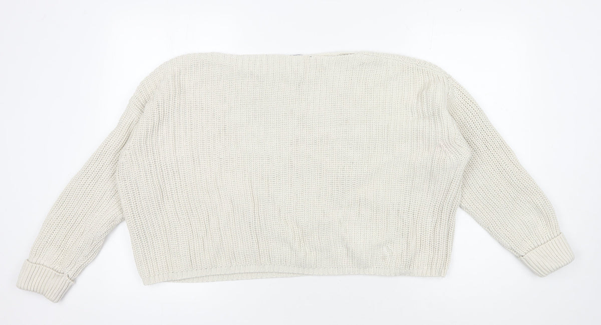 Womens UK Size XS French Connection Ivory Pullover Jumper