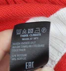 Womens UK Size 14 Marks and Spencer Red Pullover Jumper