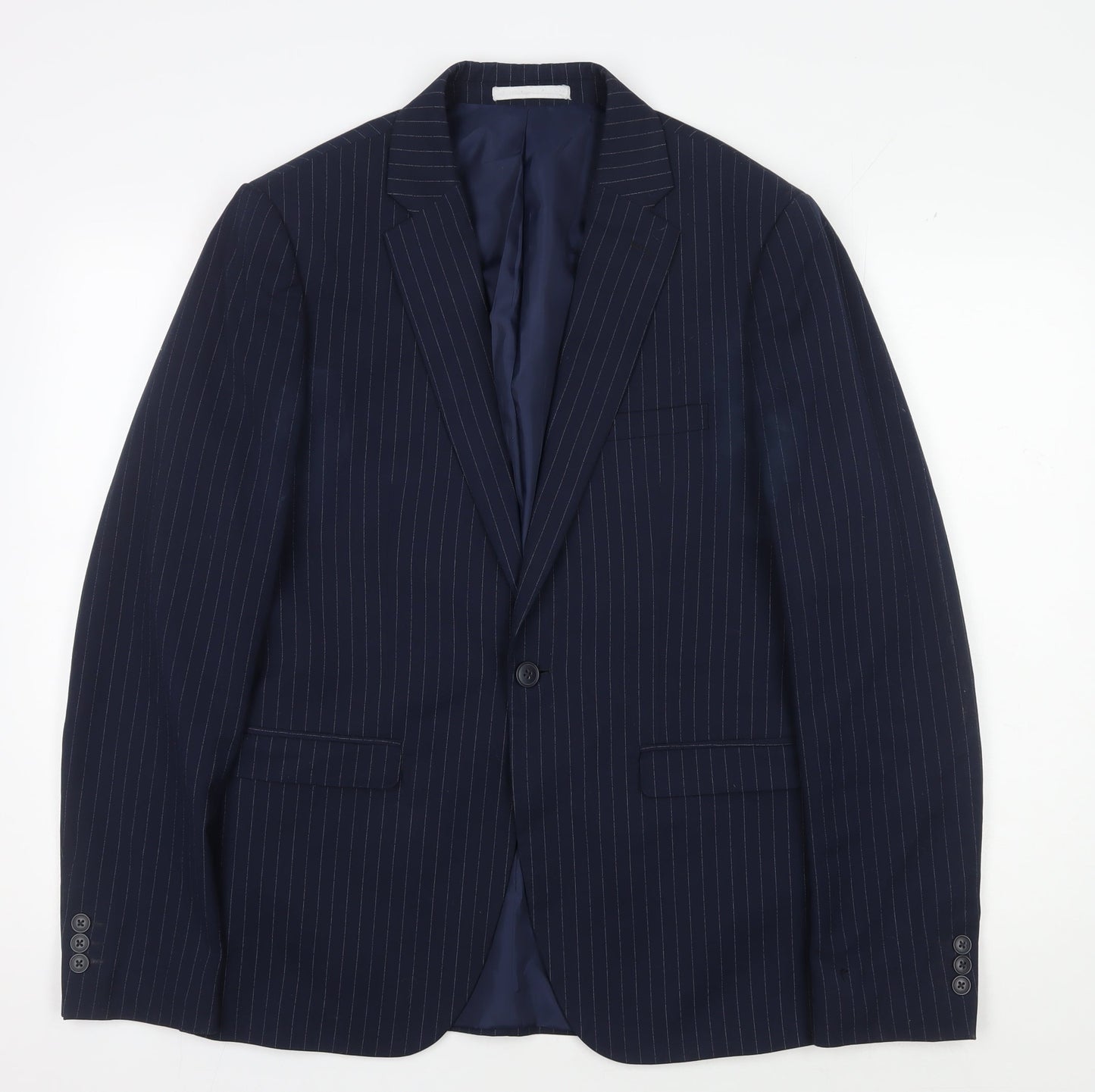 Mens UK Size 40 Moss London Regular Blue Suit Jacket