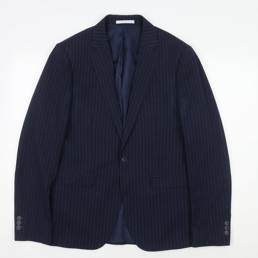 Mens UK Size 40 Moss London Regular Blue Suit Jacket