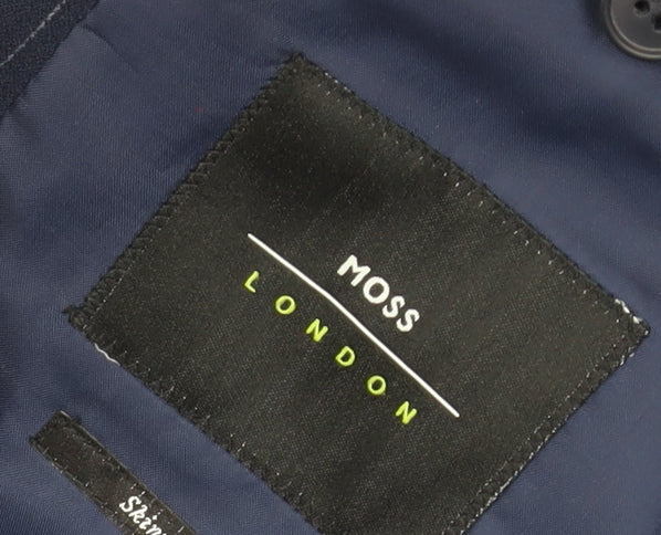 Mens UK Size 40 Moss London Regular Blue Suit Jacket