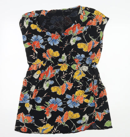 Next Women's Multicoloured Floral A-Line Dress Size 16