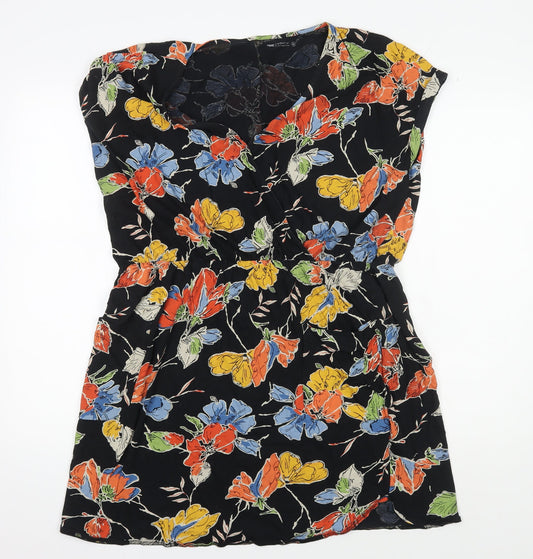 Next Women's Multicoloured Floral A-Line Dress Size 16