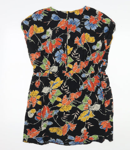 Next Women's Multicoloured Floral A-Line Dress Size 16