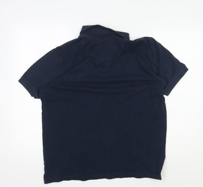 Pierre Cardin Men's Blue Cotton Polo Shirt L Regular Fit