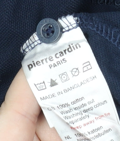 Pierre Cardin Men's Blue Cotton Polo Shirt L Regular Fit