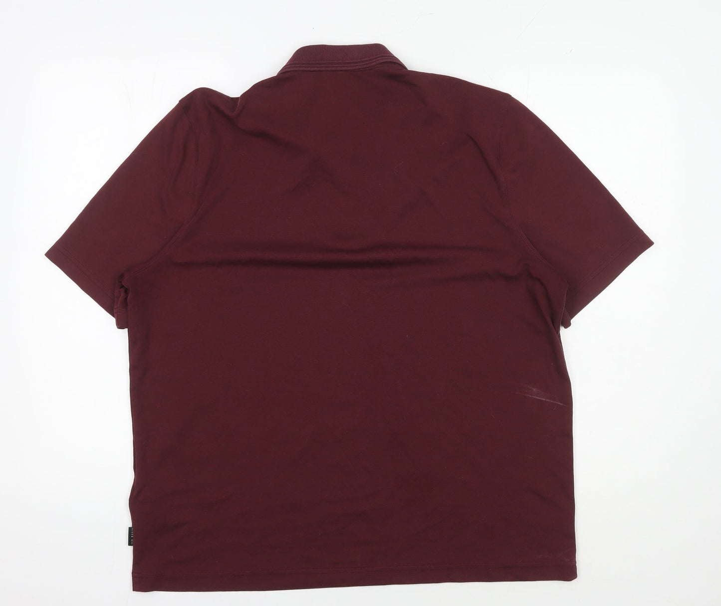 Ted Baker Men's Red Short Sleeve Polo, Size 6