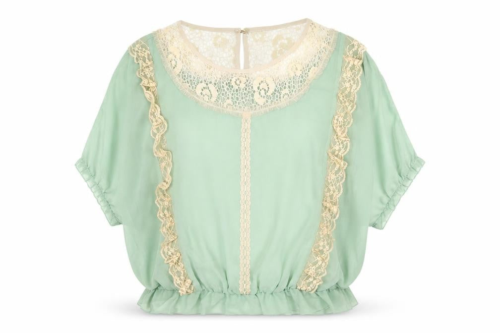 Womens UK Size One Size Mina UK Green Basic Blouse