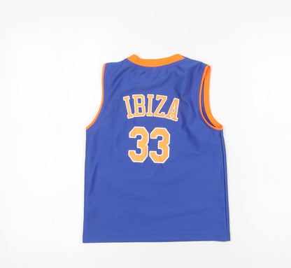 Esquesei Boys Blue Basketball Jersey Tank Top Size 10 Years
