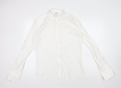 T.M. Lewin Men's White Slim Fit Dress Shirt, Size 15.5