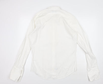 T.M. Lewin Men's White Slim Fit Dress Shirt, Size 15.5