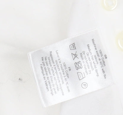 T.M. Lewin Men's White Slim Fit Dress Shirt, Size 15.5