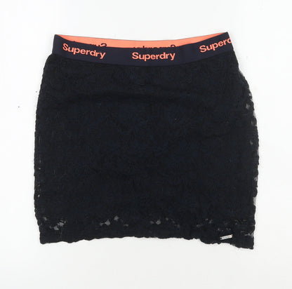 Womens UK Size M Superdry Straight & Pencil Lace Skirt