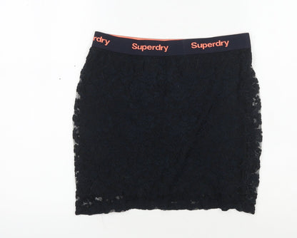 Womens UK Size M Superdry Straight & Pencil Lace Skirt