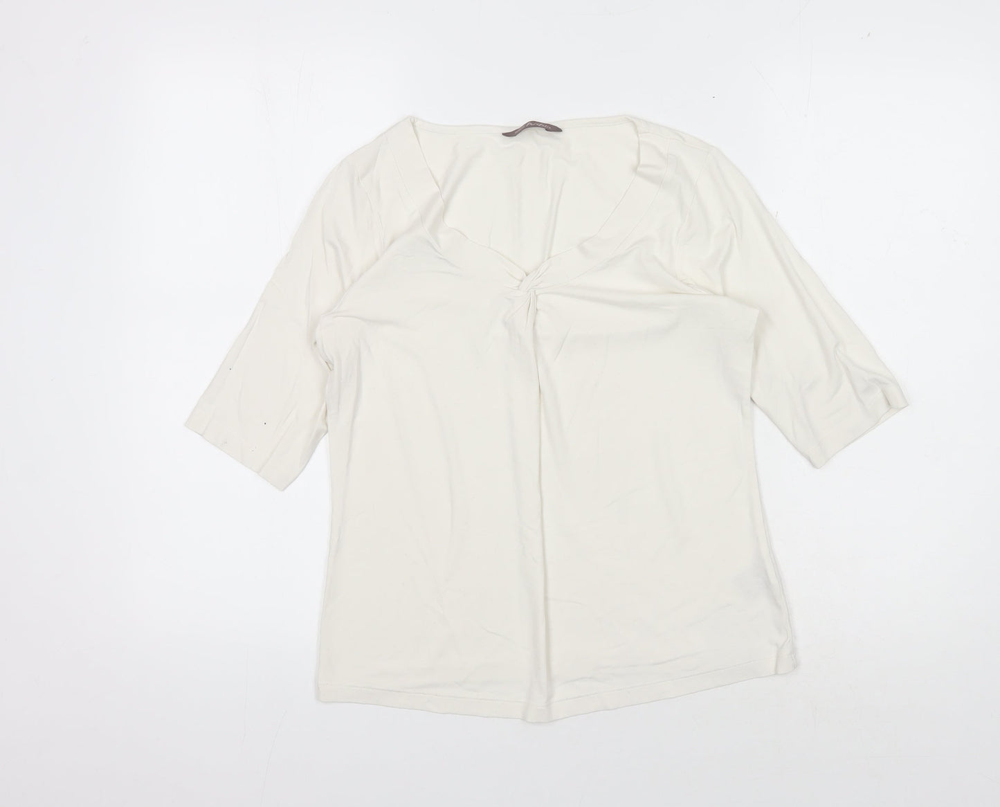 Womens UK Size 14 Marks and Spencer Ivory  T-Shirt