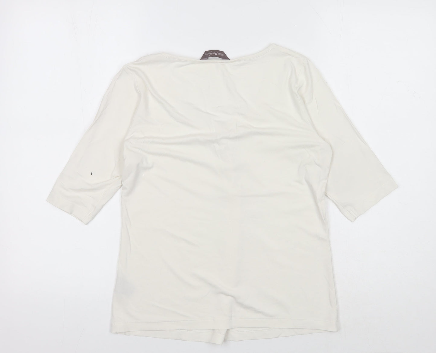 Womens UK Size 14 Marks and Spencer Ivory  T-Shirt