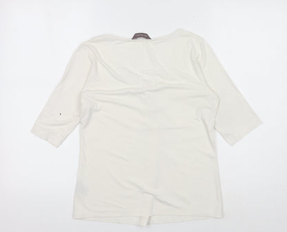 Womens UK Size 14 Marks and Spencer Ivory  T-Shirt