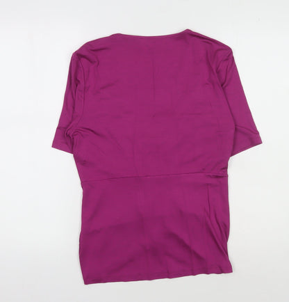 Fenn Wright Manson Women's Purple Wrap Blouse, Size 12