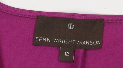 Fenn Wright Manson Women's Purple Wrap Blouse, Size 12
