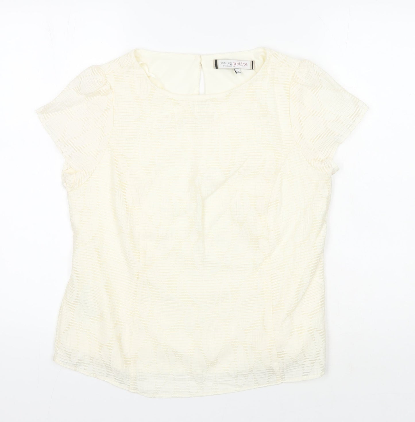 Womens UK Size 14 Principles by Ben de Lisi Ivory Basic Blouse