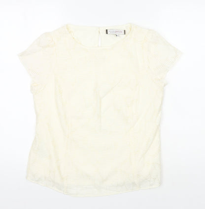 Womens UK Size 14 Principles by Ben de Lisi Ivory Basic Blouse