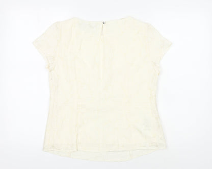 Womens UK Size 14 Principles by Ben de Lisi Ivory Basic Blouse